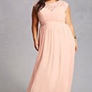 Plus Size Maxi Blush Dress